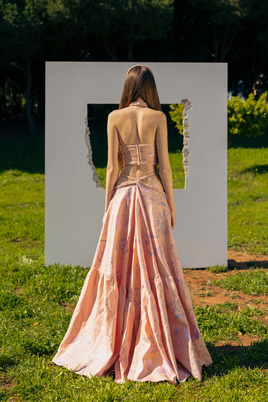 BRAIDED PEACH-DUST TOP