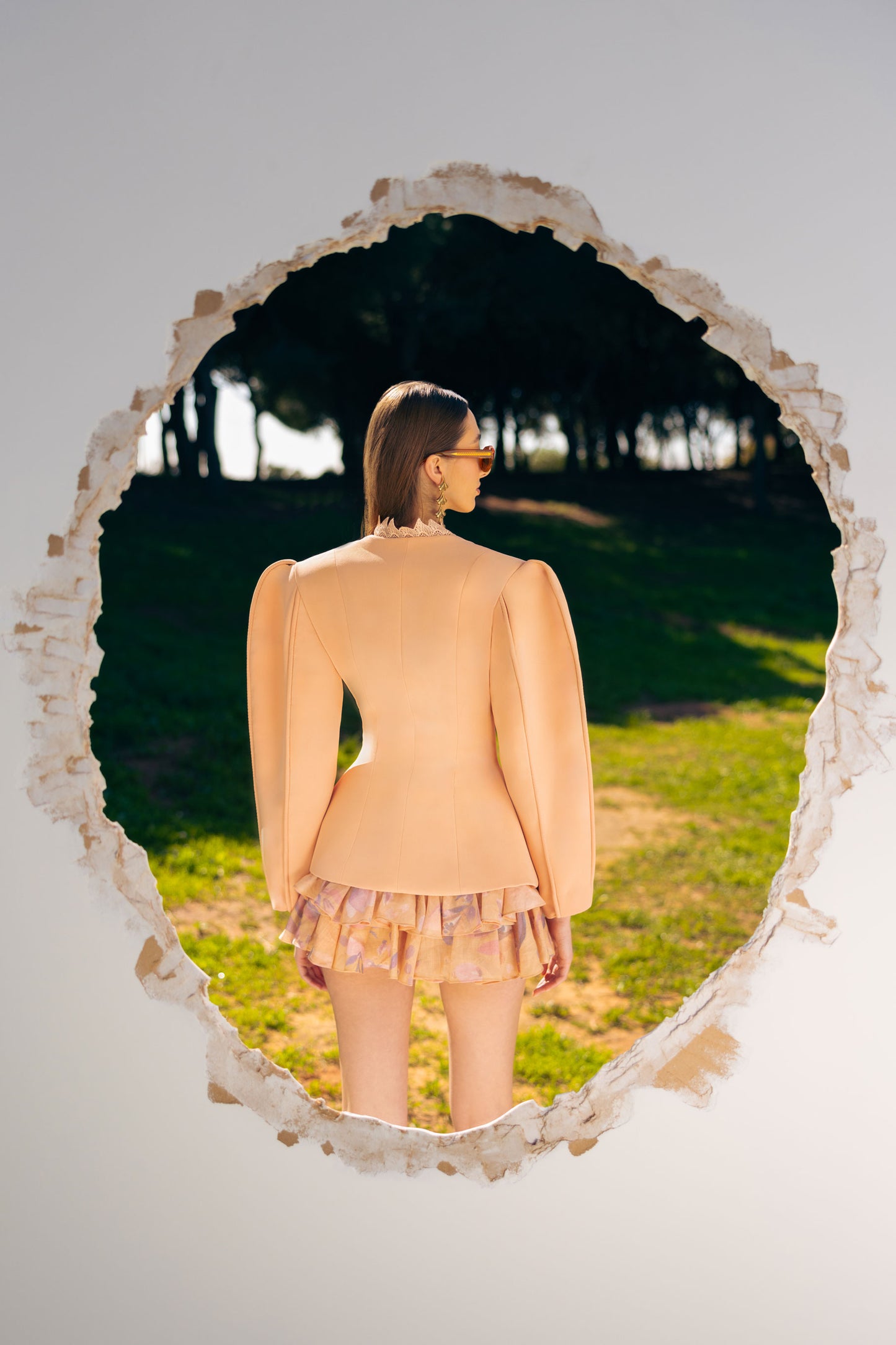 MJ SALMON FLORAL BLAZER