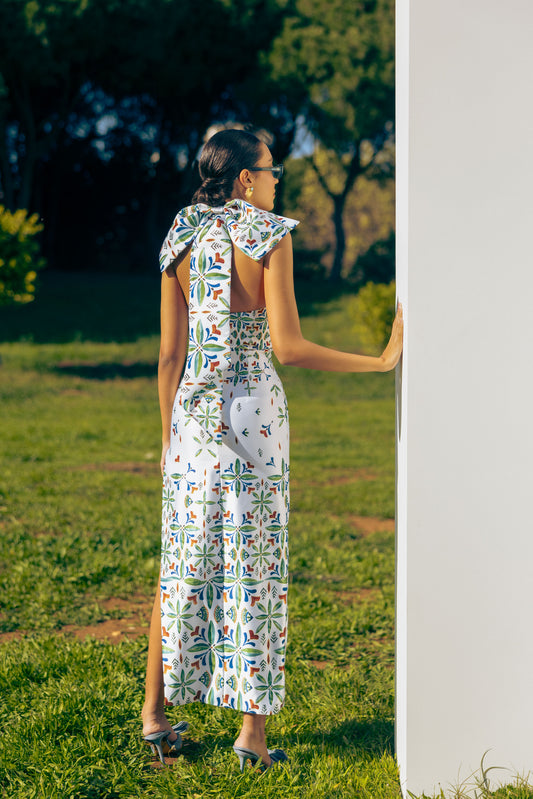 LAYERS OF GRACE PRINTED DRESS