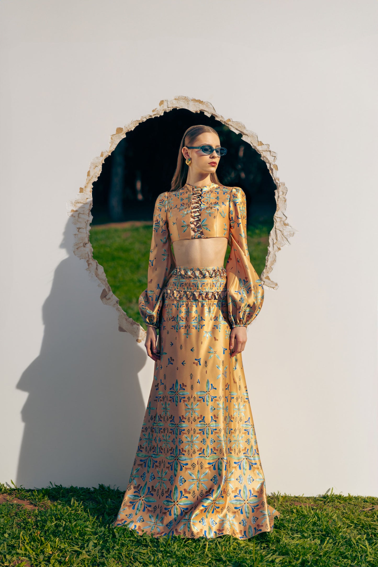 LAYERS OF GRACE OLIVE MOTIF PRINT SET