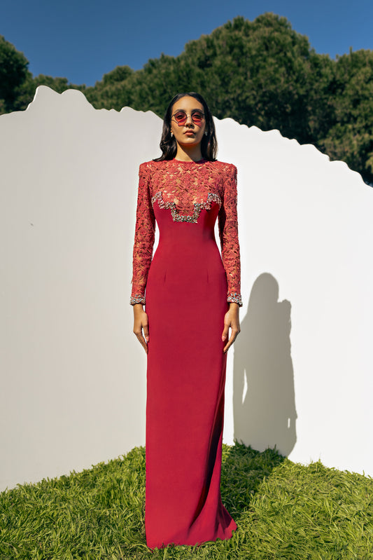 RAPTURE ROSE CRYSTAL DRESS