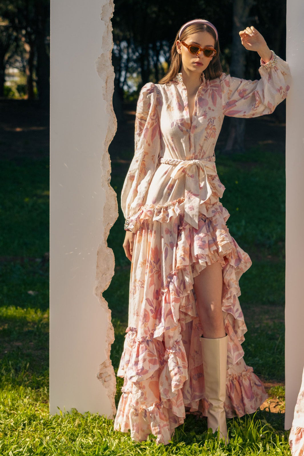 FLOWING FLORAL DRESS