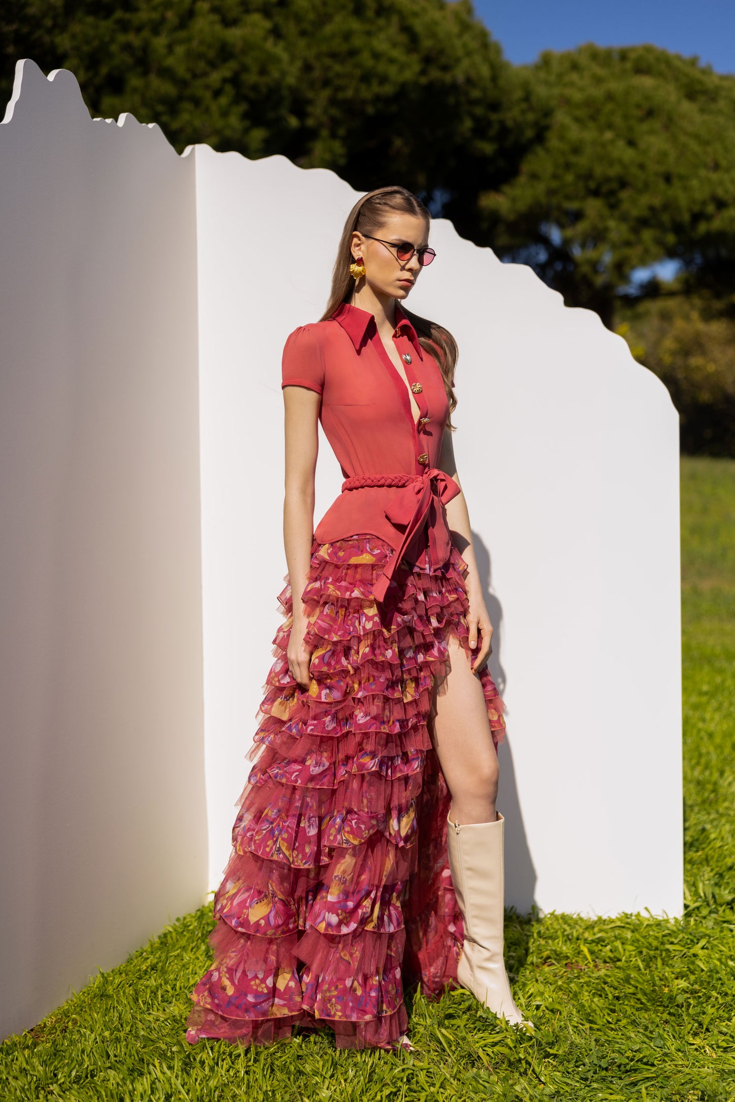 RUFFLED FLORAL SET