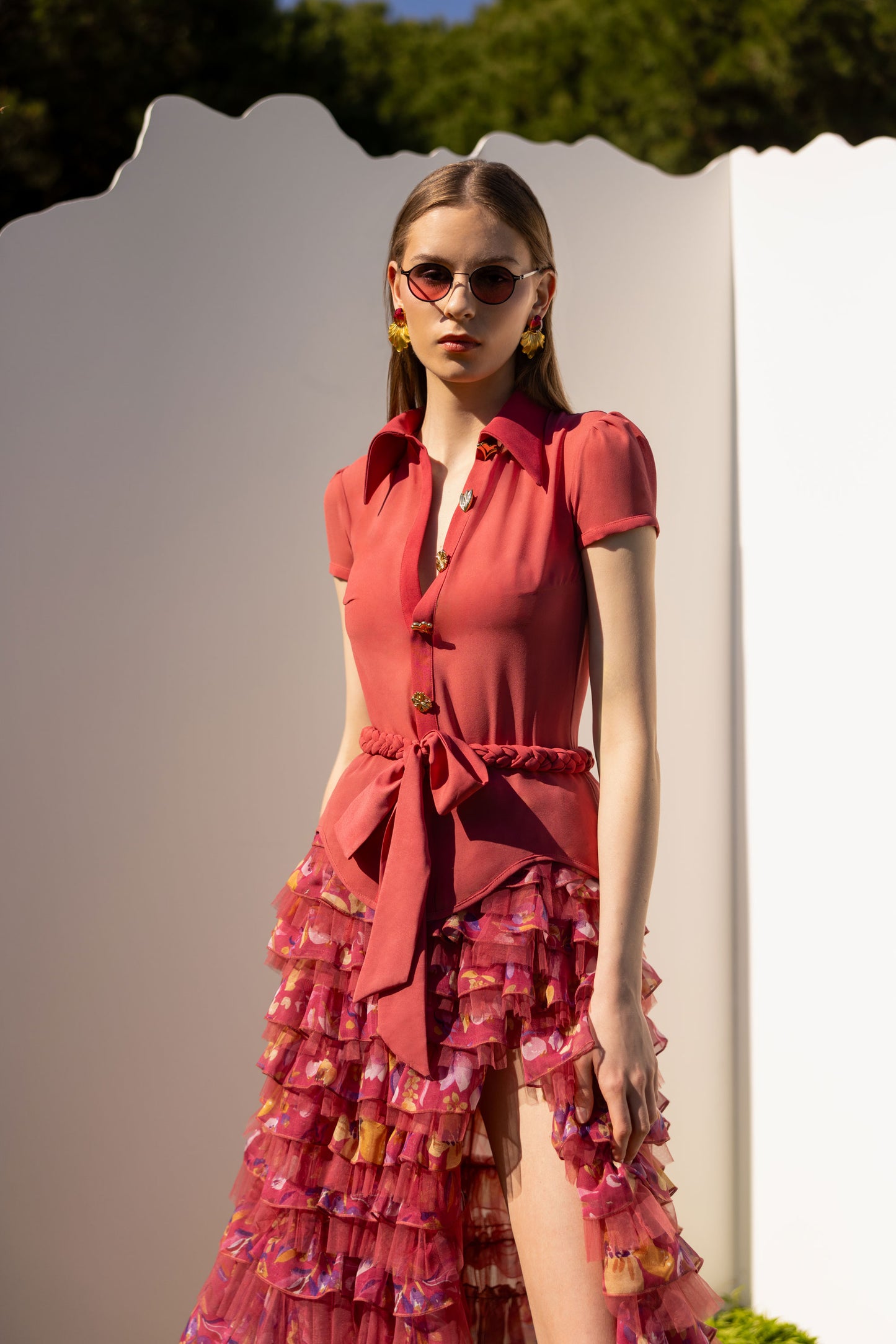 RUFFLED FLORAL SET