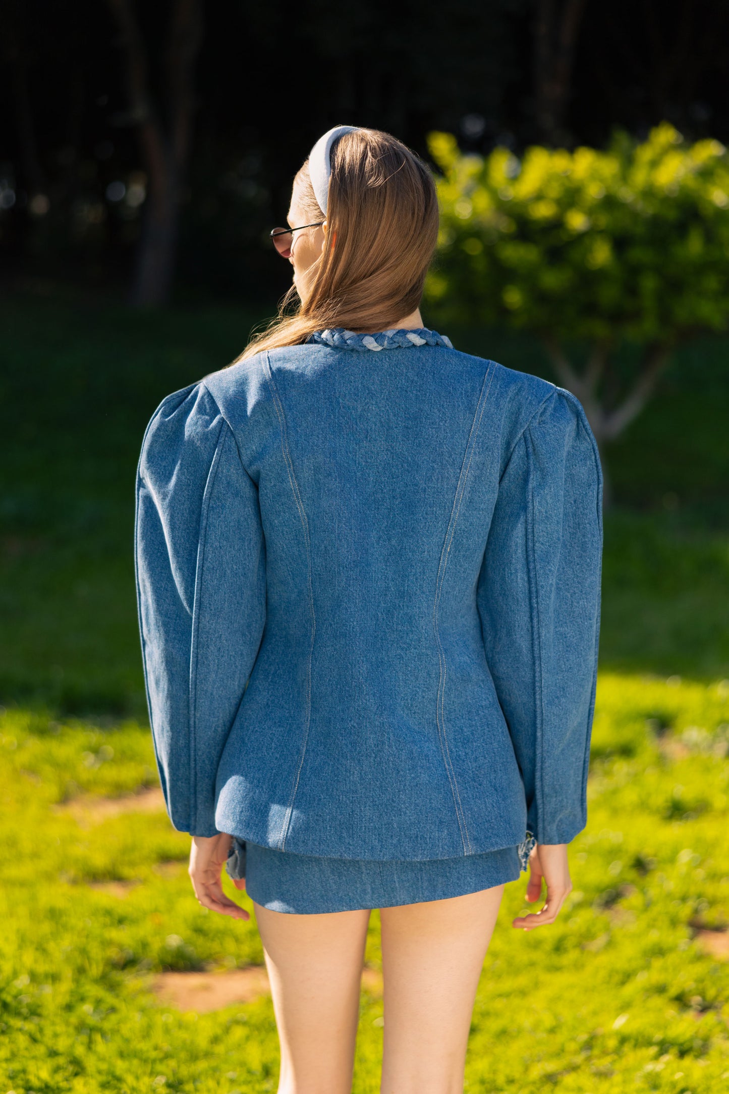 DENIM BRAIDED JACKET