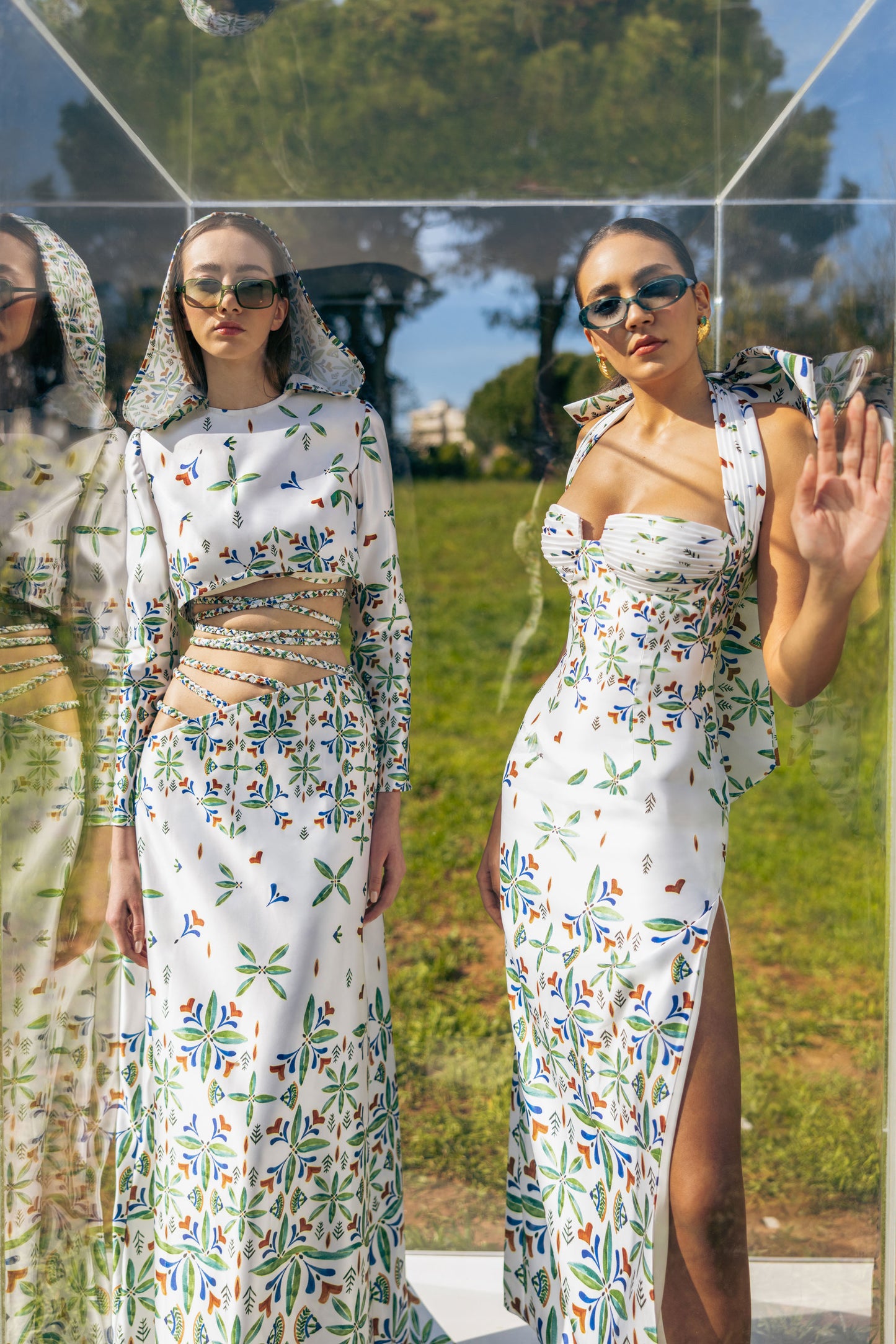 LAYERS OF GRACE PRINTED DRESS