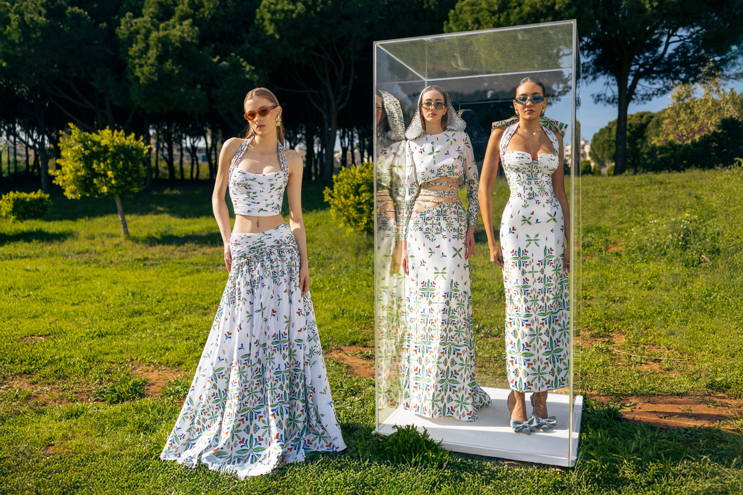 LAYERS OF GRACE PRINTED DRESS