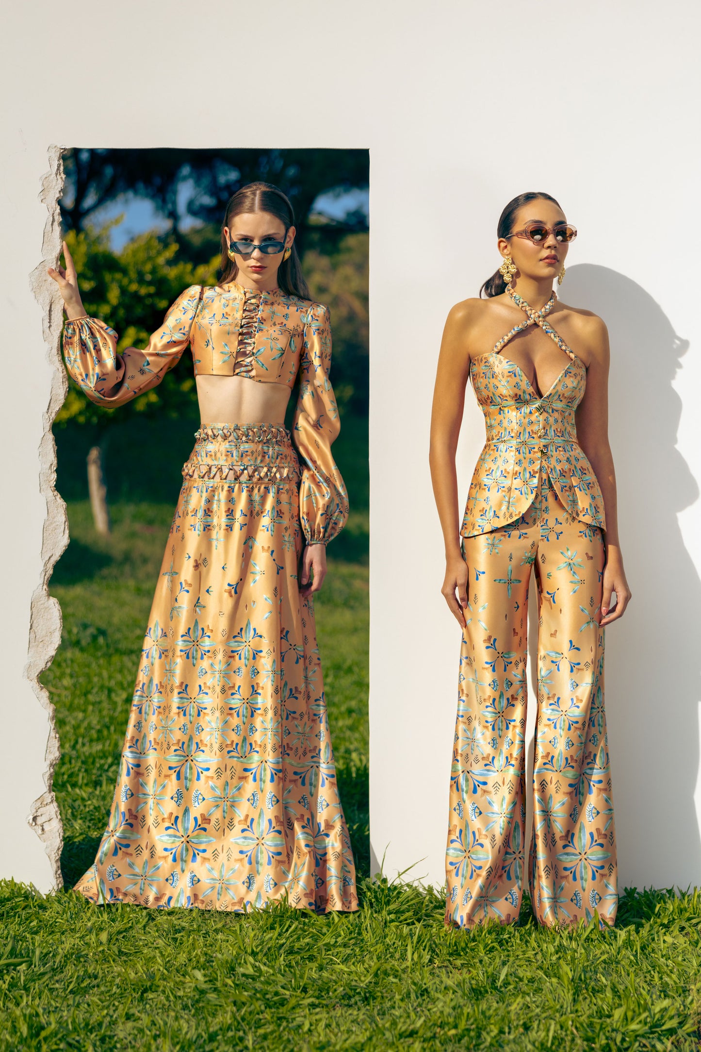 LAYERS OF GRACE OLIVE MOTIF PRINT SET